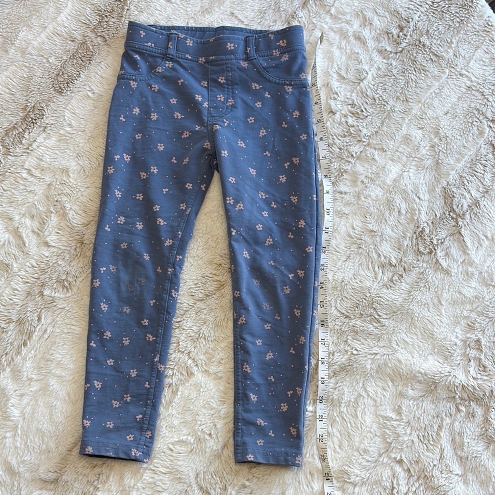 Floral Blue Girls Leggings